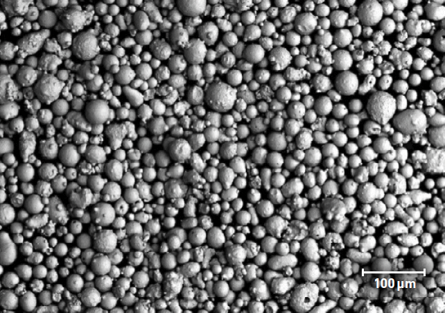 FIGURE 1—SEM IMAGE OF TYPICAL PowderRange 17-4PH AR POWDER